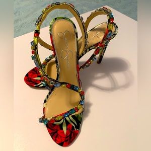 Colorful Gem-Embellished Women's Sandals